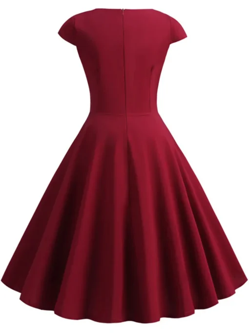 Pink Summer V Neck Dress - Image 19