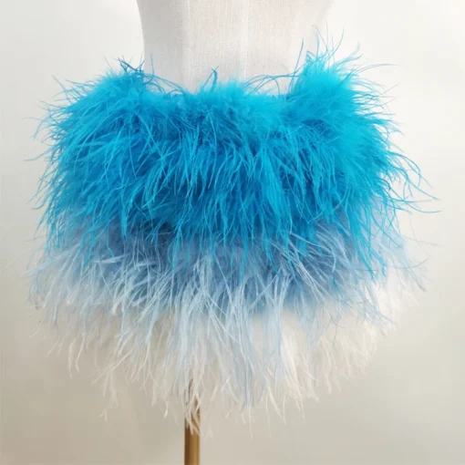 Ostrich Feather Mini Skirt - Image 8