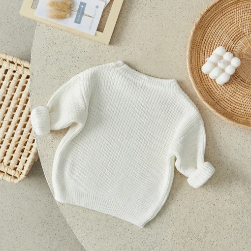 Suefunskry Newborn Baby Knitted Long Sleeve Autumn Winter Sweater - Image 33