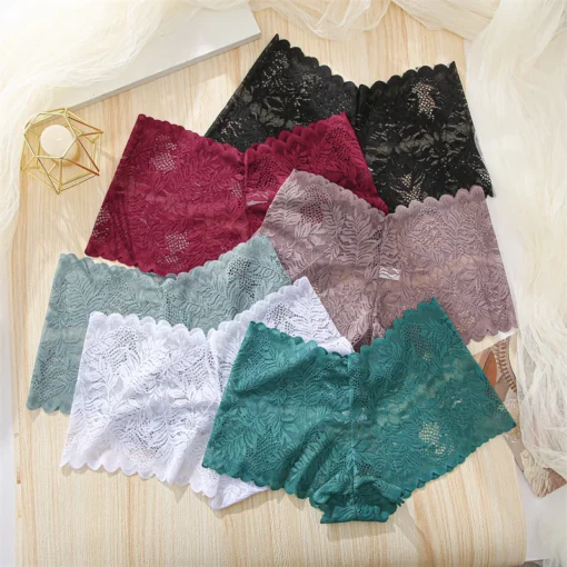 FINETOO 4pcs Lace Floral Underwear - Image 2