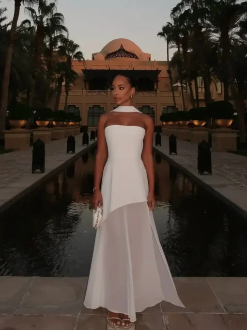 Strapless Ribbon Dress - Image 5