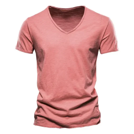 Slim Fit solid Male Short Sleeve T-Shirt - Image 12