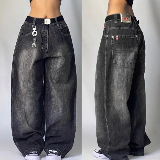 Oversized Print Baggy Jeans - Image 17