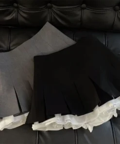 Mooyufon Ruffles Mini Skirt