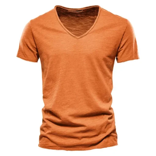 Slim Fit solid Male Short Sleeve T-Shirt - Image 6