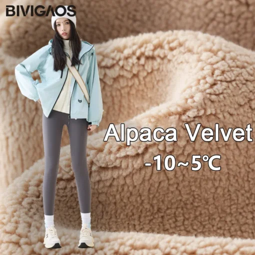 BIVIGAOS High Waist Fleece Leggings - Image 15