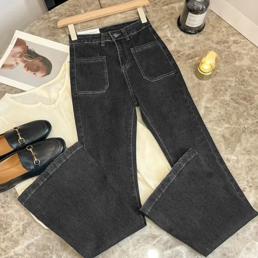 High Waist Flare Jeans - Image 11