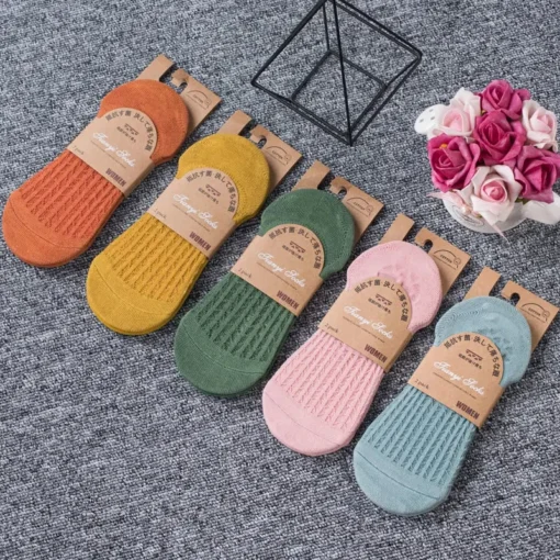 5 Pairs Invisible Boat Socks - Image 17