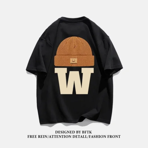 Heavyweight Retro Men's English Letters T-shirt - Image 5
