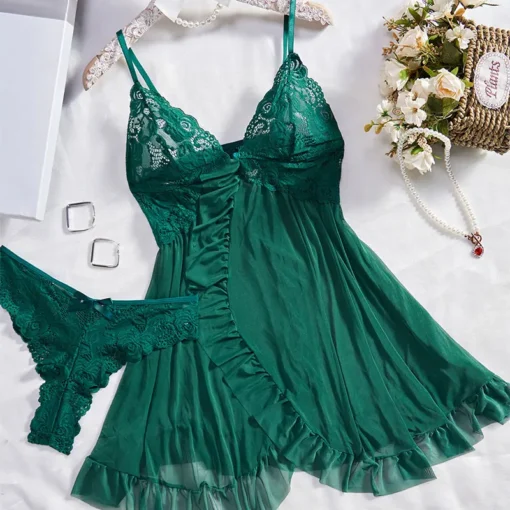 Exquisite Lace Lingerie Nightgown - Image 7
