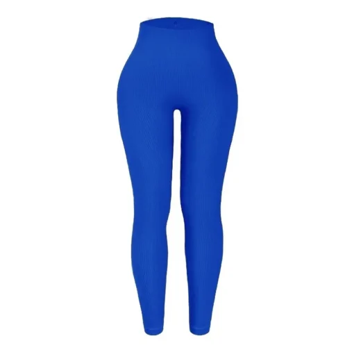 Elastic Thread Knitted Leggings - Image 5