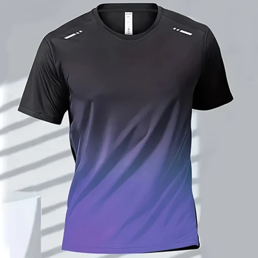 Quick-drying Gradient Short Sleeve T-Shirt - Image 13