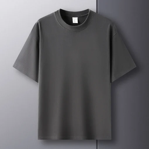 pure cotton summer high-end men's short sleeve T-shirt - Image 5