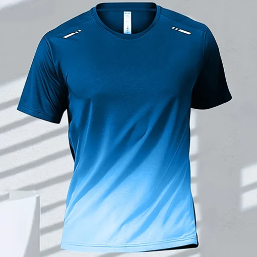 Quick-drying Gradient Short Sleeve T-Shirt - Image 7