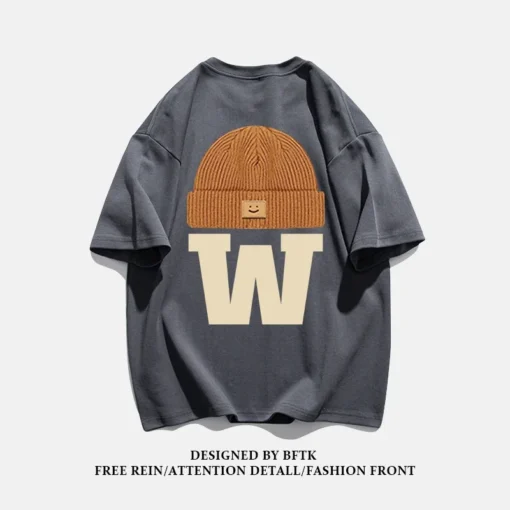 Heavyweight Retro Men's English Letters T-shirt - Image 4
