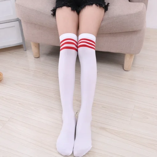 Thigh High Striped Socks - Image 24