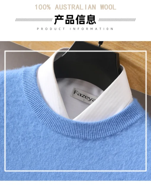 Men's 100% Pure Mink Cashmere Sweater - Image 33