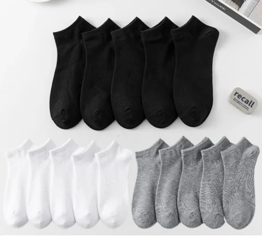Unisex 40/20/10 Pairs of Solid Color Socks - Image 22