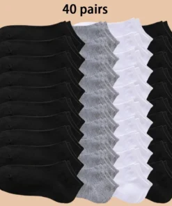 Unisex 40/20/10 Pairs of Solid Color Socks