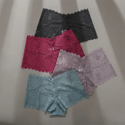 FINETOO 4pcs Lace Floral Underwear - Image 19