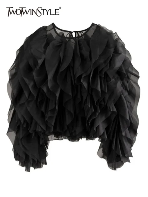 TWOTWINSTYLE Vintage Patchwork Blouse