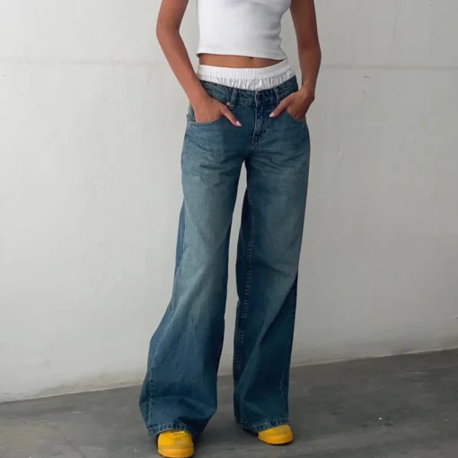 Y2K Baggy Jeans With Pockets - Image 3