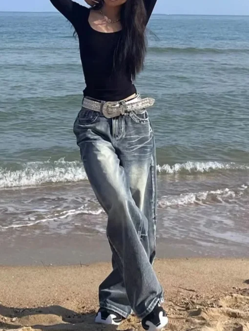 HOUZHOU Vintage Baggy Jeans - Image 8