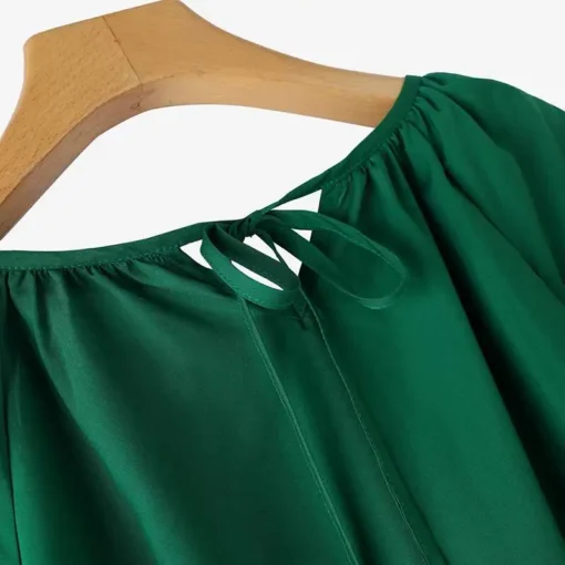 ZANZEA Cold Shoulder Ruffle Blouse - Image 10