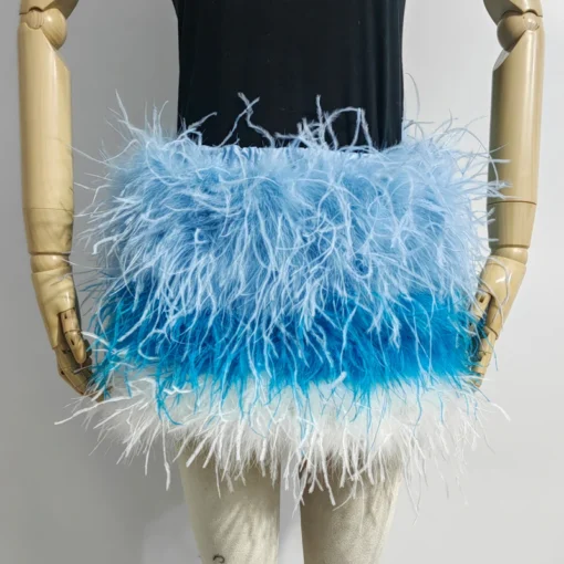 Ostrich Feather Mini Skirt - Image 13
