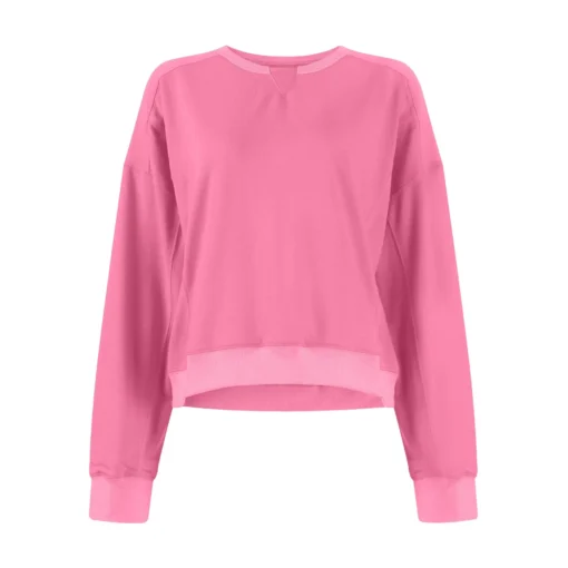 Long-Sleeved Simple Sweatshirt - Image 19