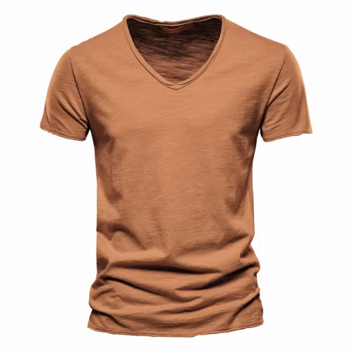 Slim Fit solid Male Short Sleeve T-Shirt - Image 14