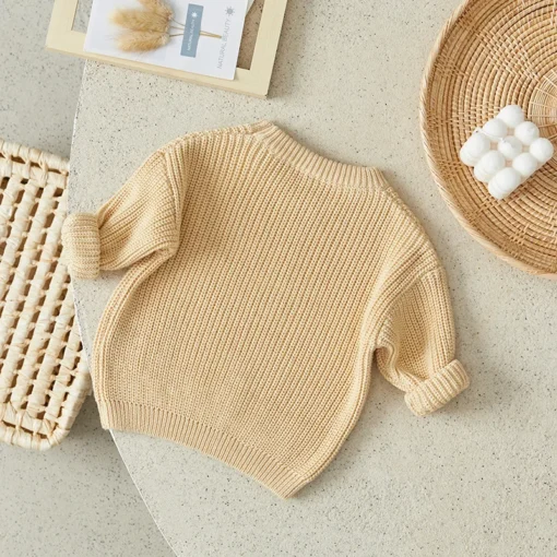 Suefunskry Newborn Baby Knitted Long Sleeve Autumn Winter Sweater - Image 3