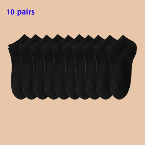 Unisex 40/20/10 Pairs of Solid Color Socks - Image 11