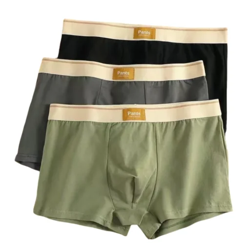 3pcs Men Cotton Boxer Shorts - Image 10