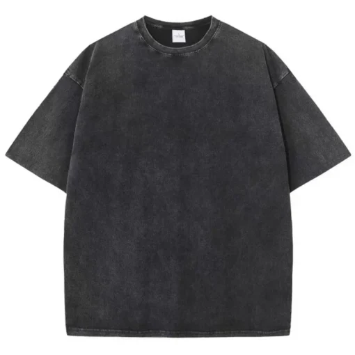 American Style Retro Heavyweight Solid Color Short Sleeved T-shirt - Image 14