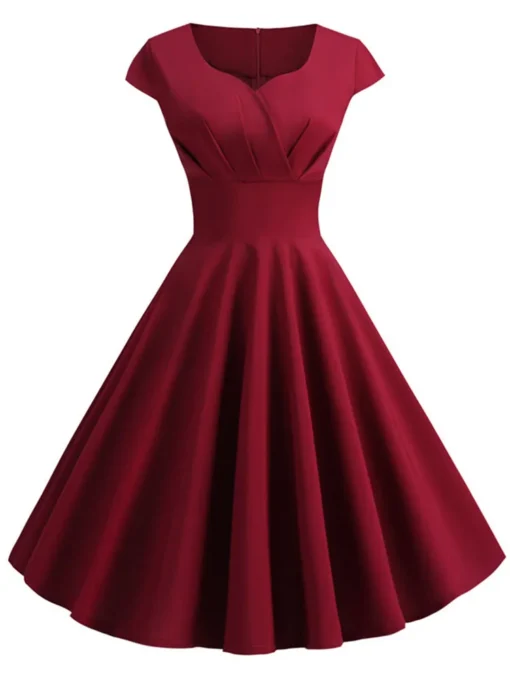 Pink Summer V Neck Dress - Image 18