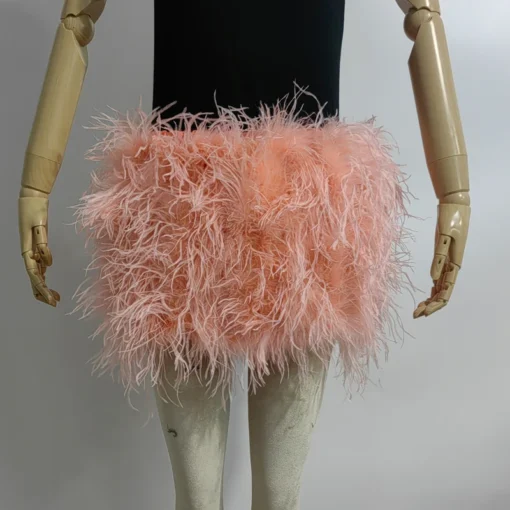 Ostrich Feather Mini Skirt - Image 25