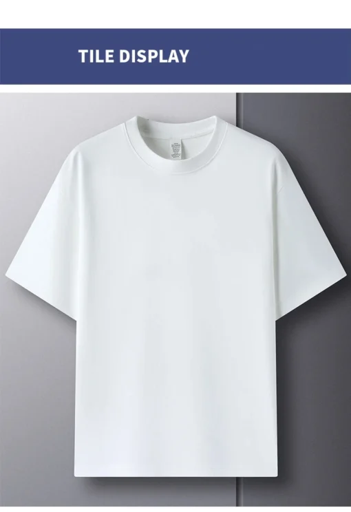 pure cotton summer high-end men's short sleeve T-shirt - Image 18