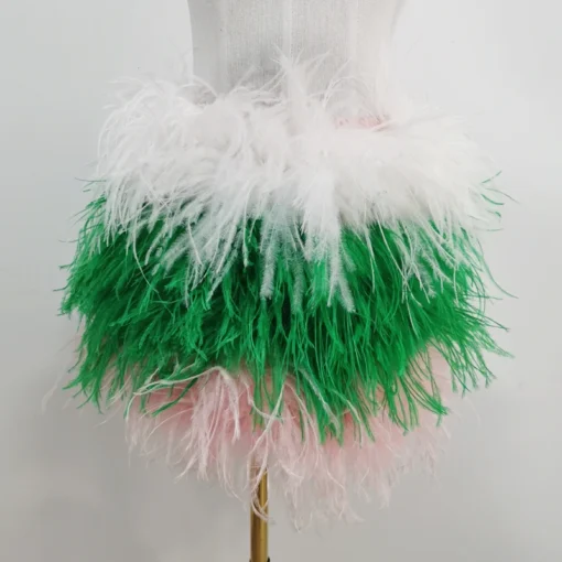 Ostrich Feather Mini Skirt - Image 21