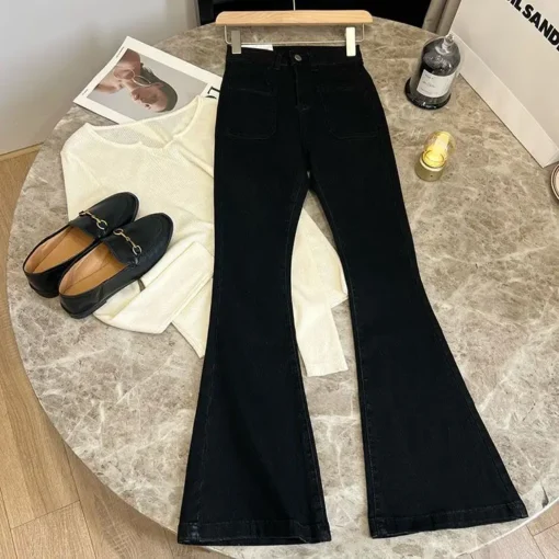 High Waist Flare Jeans - Image 10
