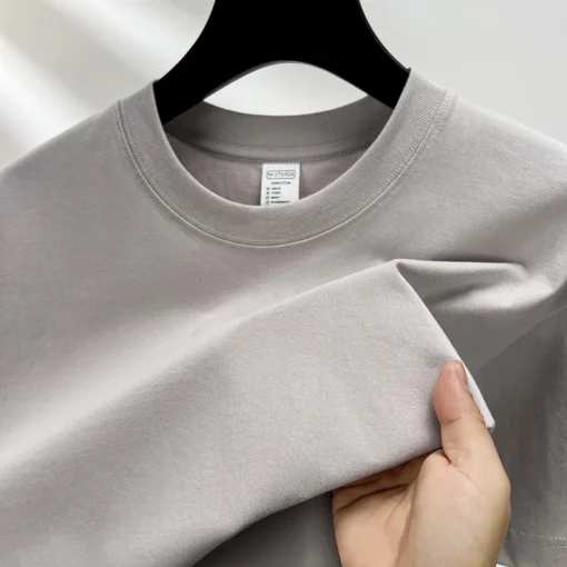 pure cotton summer high-end men's short sleeve T-shirt - Image 4