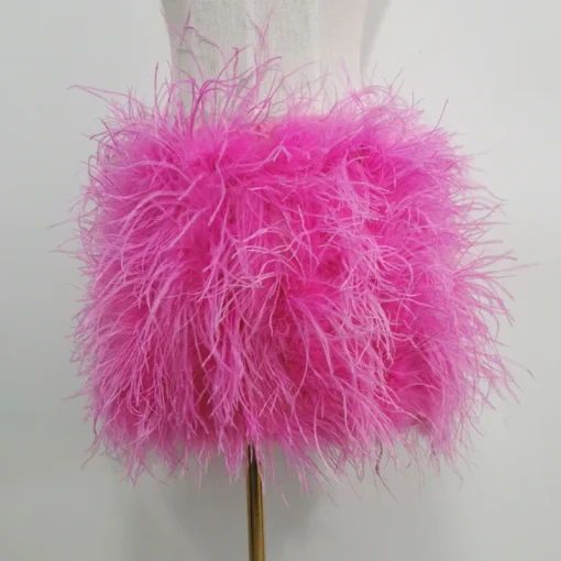Ostrich Feather Mini Skirt - Image 43