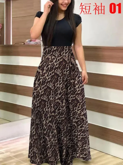Flower Print Short Sleeved Dress - Image 17