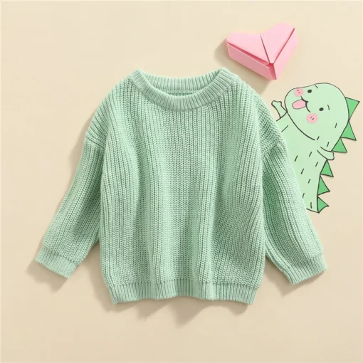 Suefunskry Newborn Baby Knitted Long Sleeve Autumn Winter Sweater - Image 94
