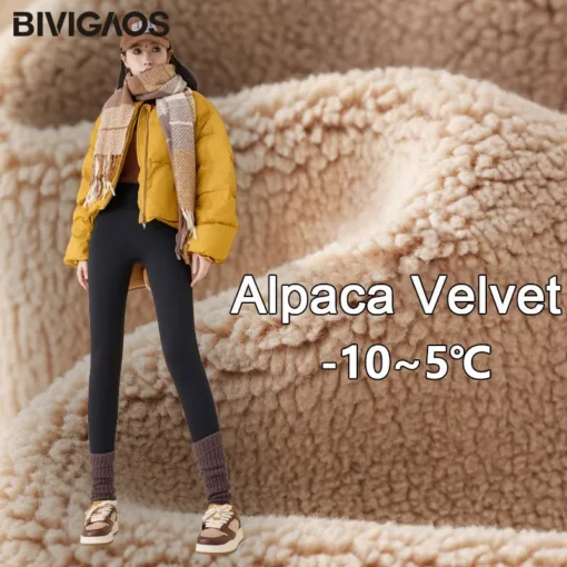 BIVIGAOS High Waist Fleece Leggings - Image 13