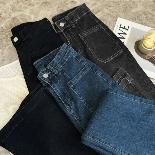High Waist Flare Jeans - Image 17