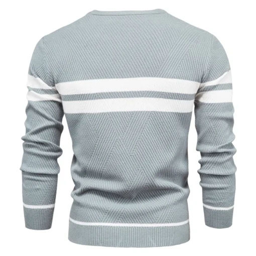O-neck Patchwork Long Sleeve Warm Slim Sweaters - Image 2