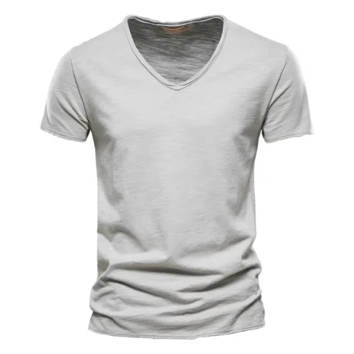Slim Fit solid Male Short Sleeve T-Shirt - Image 7