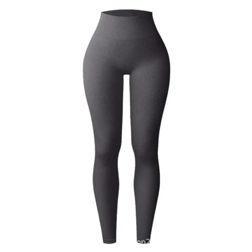 Elastic Thread Knitted Leggings - Image 7
