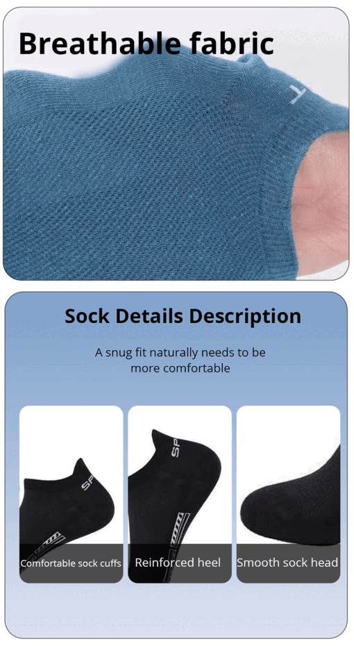 Men's Summer Thin Mesh Breathable Polyester Sports Socks - Image 19